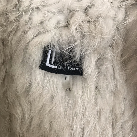 Love Token Open Front Rabbit Fur Sweater Vest XS - Picture 4 of 8